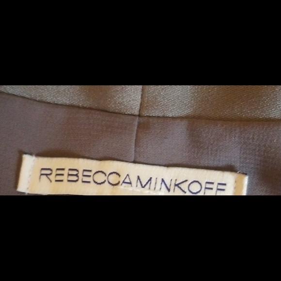 REBECCA MINKOFF BECKY GRAY SILK BLAZER SIZE 2 - Picture 6 of 8